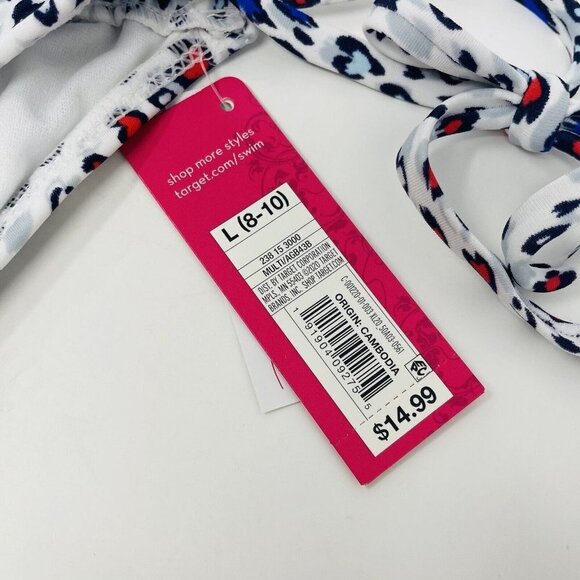 Xhilaration Juniors Large High Leg Scoop String Bikini Bottom Animal Print 1022 - Picture 6 of 8